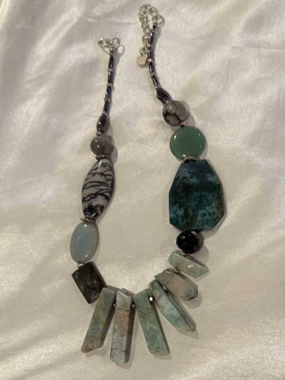 Green Stone Statement Necklace - Anthropologie